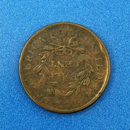 1807 P Draped Bust Copper Half Cent Early US Copper Better Key Philadelphia Coin