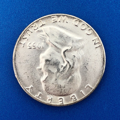 1955 P Franklin Silver Half Dollar Better Key Rare Philadelphia Mint Coin