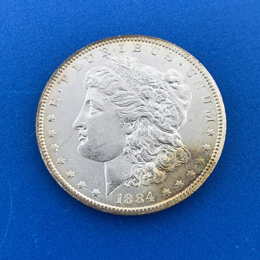 1884 CC Silver Morgan Dollar Better Key Scarce Carson City Mint Uncirculated