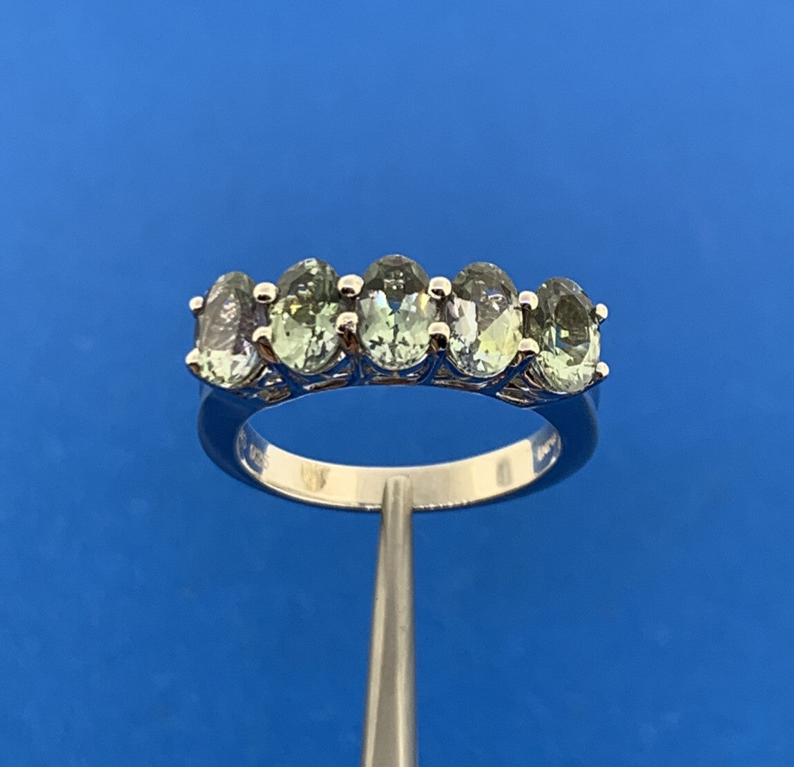Chuck Clemency STS Sterling Silver 925 Brilliant Green Quartz Cocktail Ring