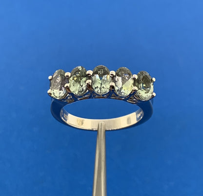 Chuck Clemency STS Sterling Silver 925 Brilliant Green Quartz Cocktail Ring