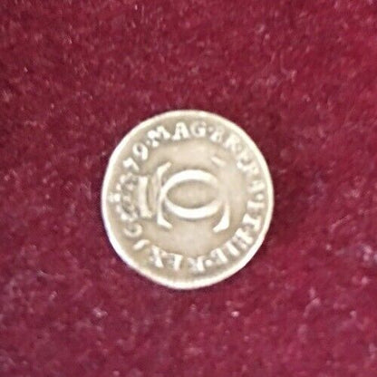 1679 Great Britain Silver 3 Pence Charles II Maundy Threepence
