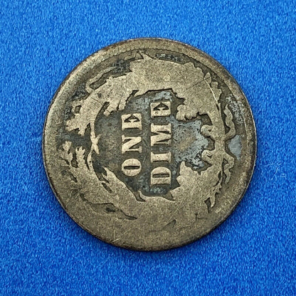 1877 P Silver Seated Liberty Dime 10c Better Key Scarce Philadelphia Mint Coin