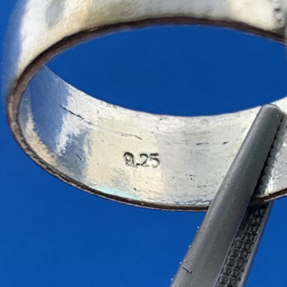 Designer 925 Sterling Silver Blue Cubic Zirconia Solitaire Statement Finger Ring