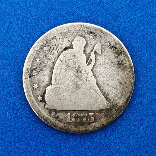 1875 S Silver Seated Liberty Twenty Cent Piece 3 Year Type San Francisco Coin