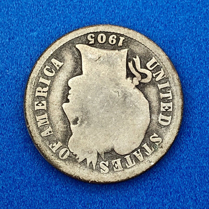 1905 O Silver Barber Dime 10c Better Scarce Key Rare New Orleans Mint Coin