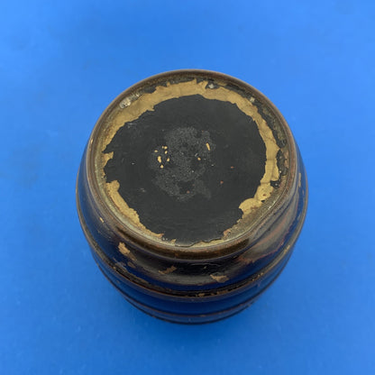 Mid Century German Metal Black Barrel 3 Shot Glasses Portable Barware