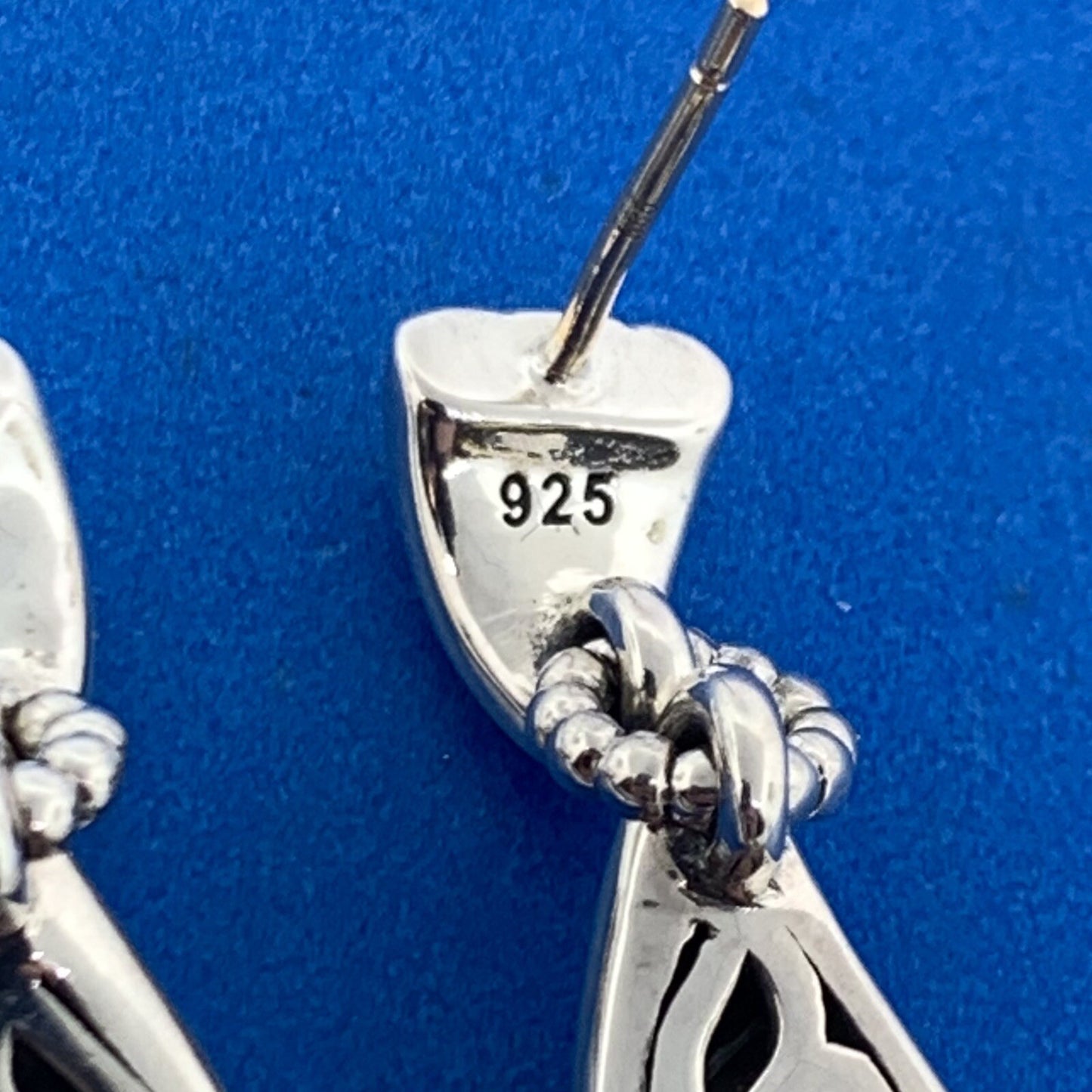 Lagos 925 Sterling Silver Leaves Collection Dangle Drop Statement Earrings