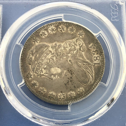 1834 Capped Bust Silver Half Dollar 50c Lettered Edge PCGS XF45 Lg Date Sm Ltrs