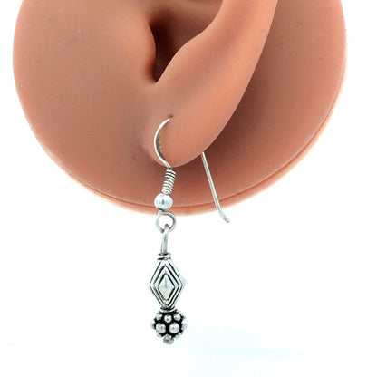 925 Sterling Silver Assymetrical Statement Drop Dangle Earrings