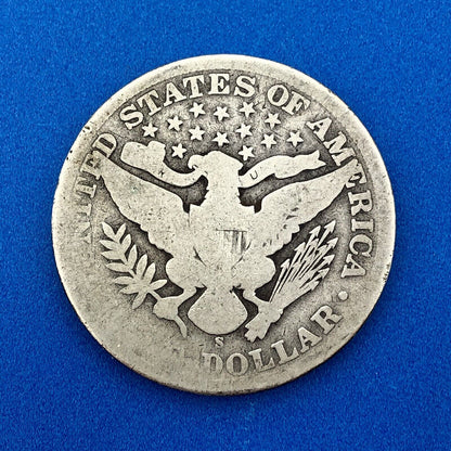 1907 S Silver Barber Half Dollar Better Key Date Rare Scarce San Francisco Coin