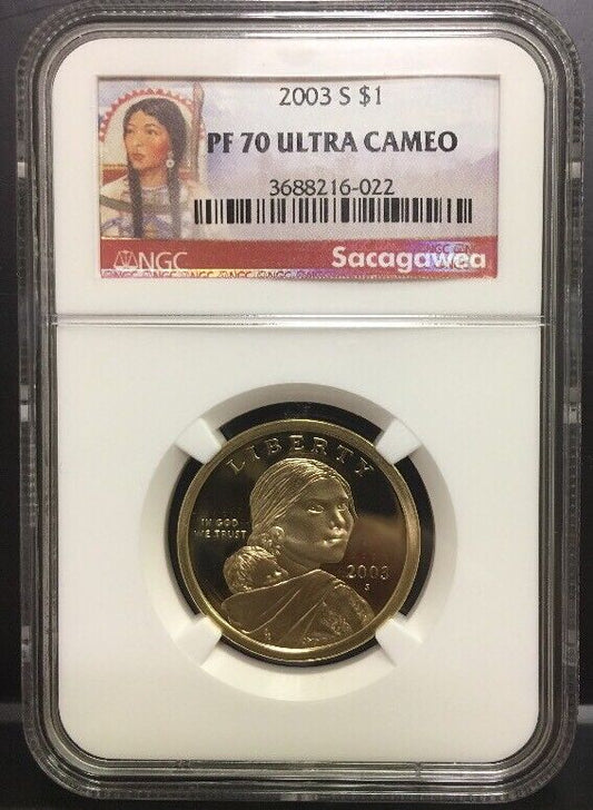 2003 S Sacagawea $1 NGC PF70 Ultra Cameo Red Label