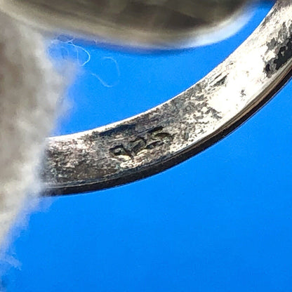 Vintage Native American Artisan 925 Sterling Silver Turquoise Statement Ring