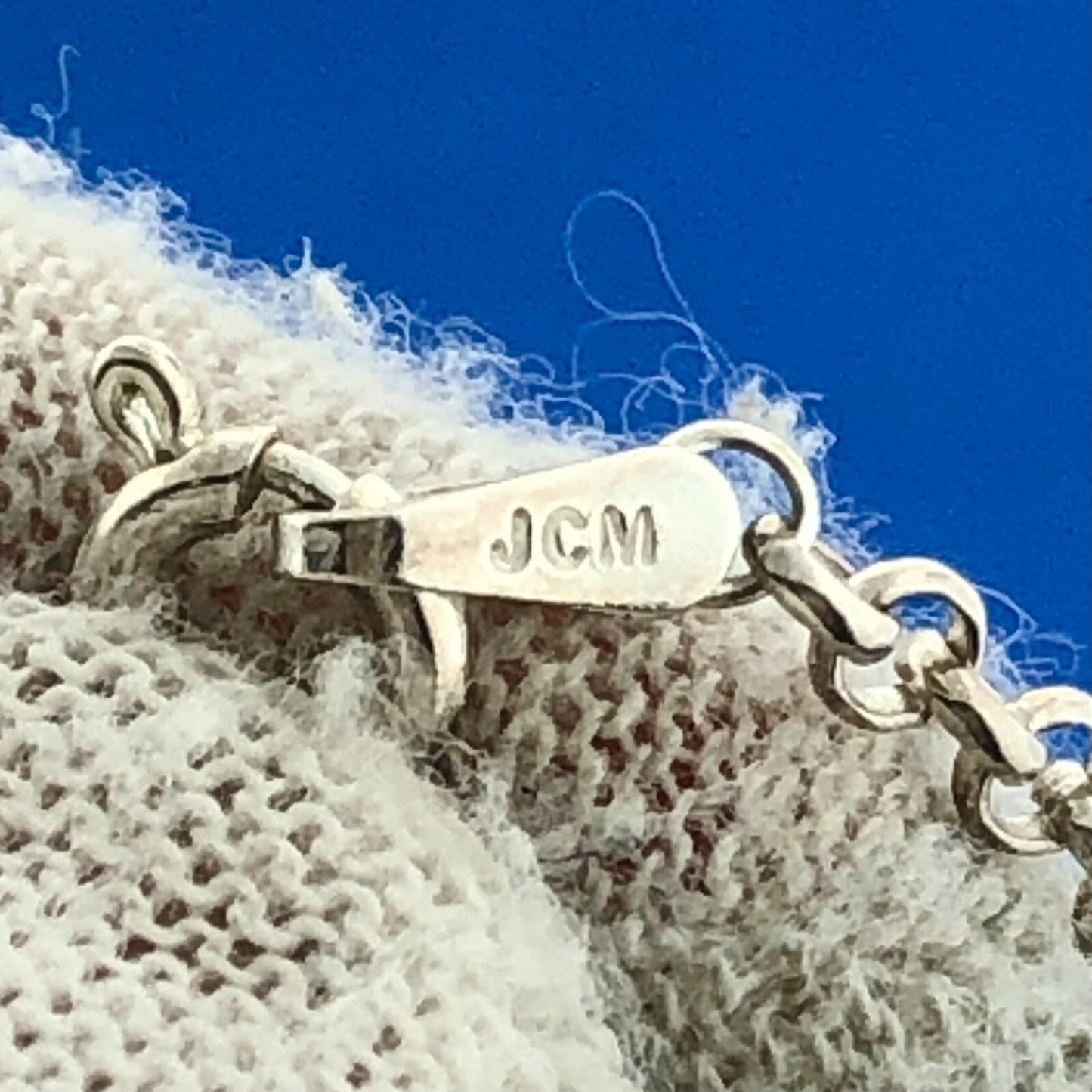 Jacmel Mauritius JCM 925 Sterling Silver Cross Single Station Link Bracelet