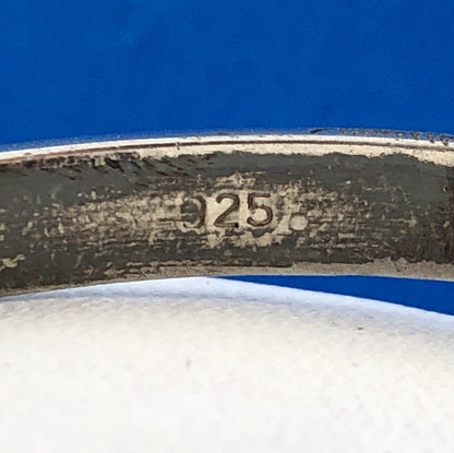 Vintage Sterling Silver 925 Floral Scroll Engraved Bangle Bracelet