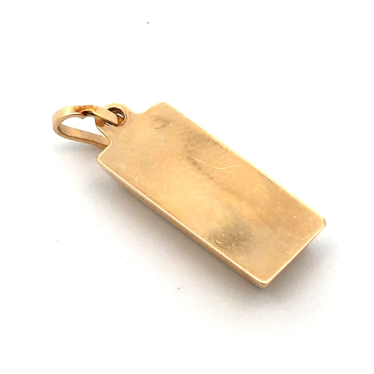 Designer 14K Yellow Gold Gold Bar Ingot Charm Pendant