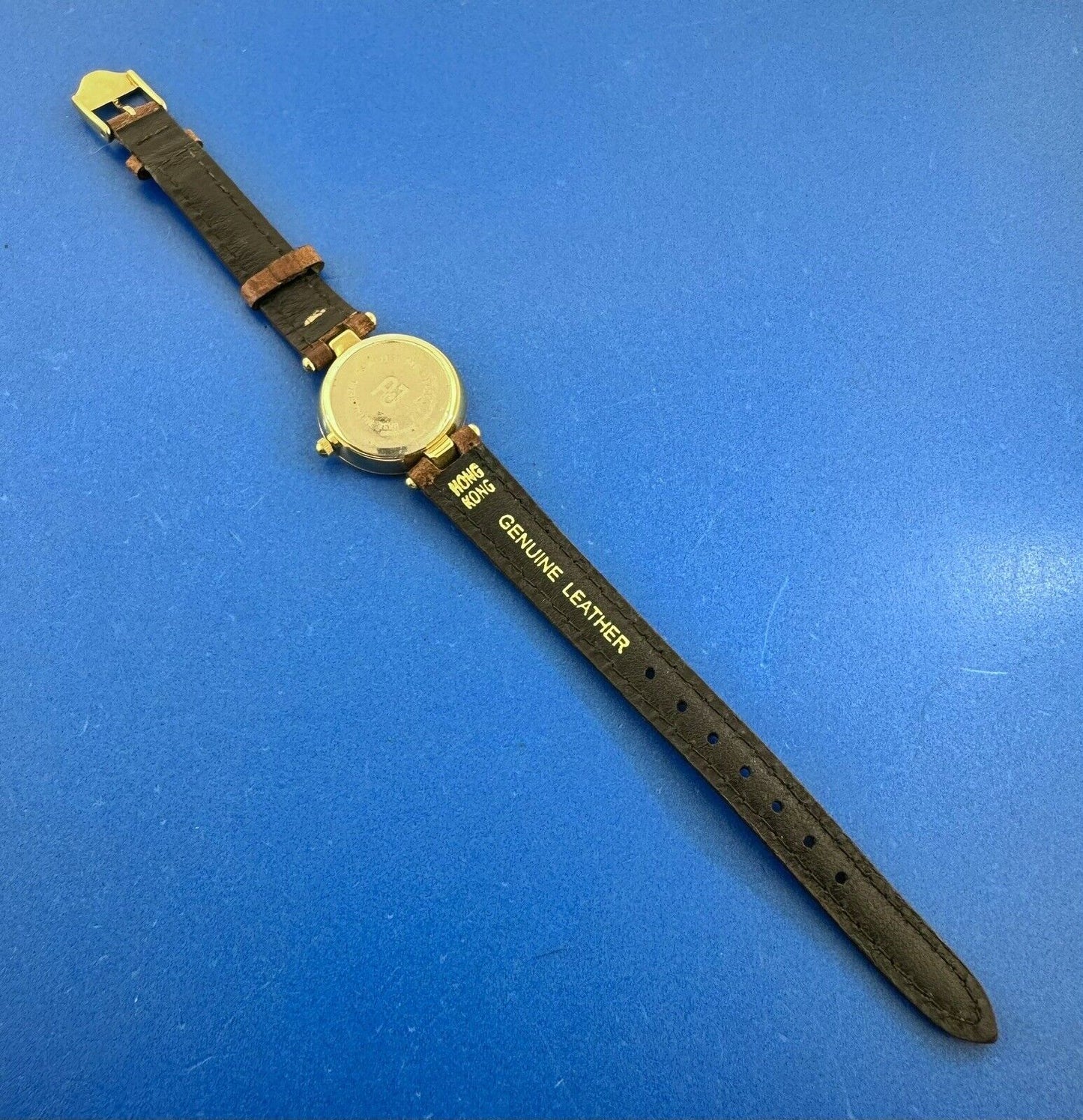 Vintage Paolo Gucci Designed By Paolo Gucci Brown Leather Wristwatch PG707YC