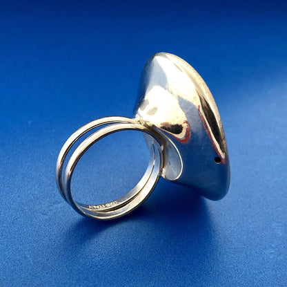 Karizia KA1772 Sterling Silver 925 Contemporary Floral Statement Cocktail Ring