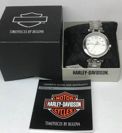 By Bulova Harley-Davidson Womens Stainless Steel Watch 76L171 New in Box W/Tags