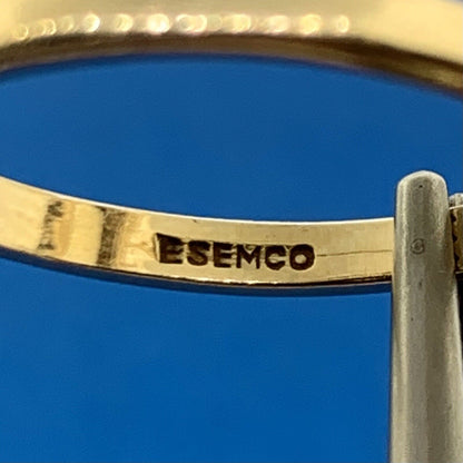 Esemco 10K Yellow Gold Marquise Prasiolite/Green Amethyst Statement Ring