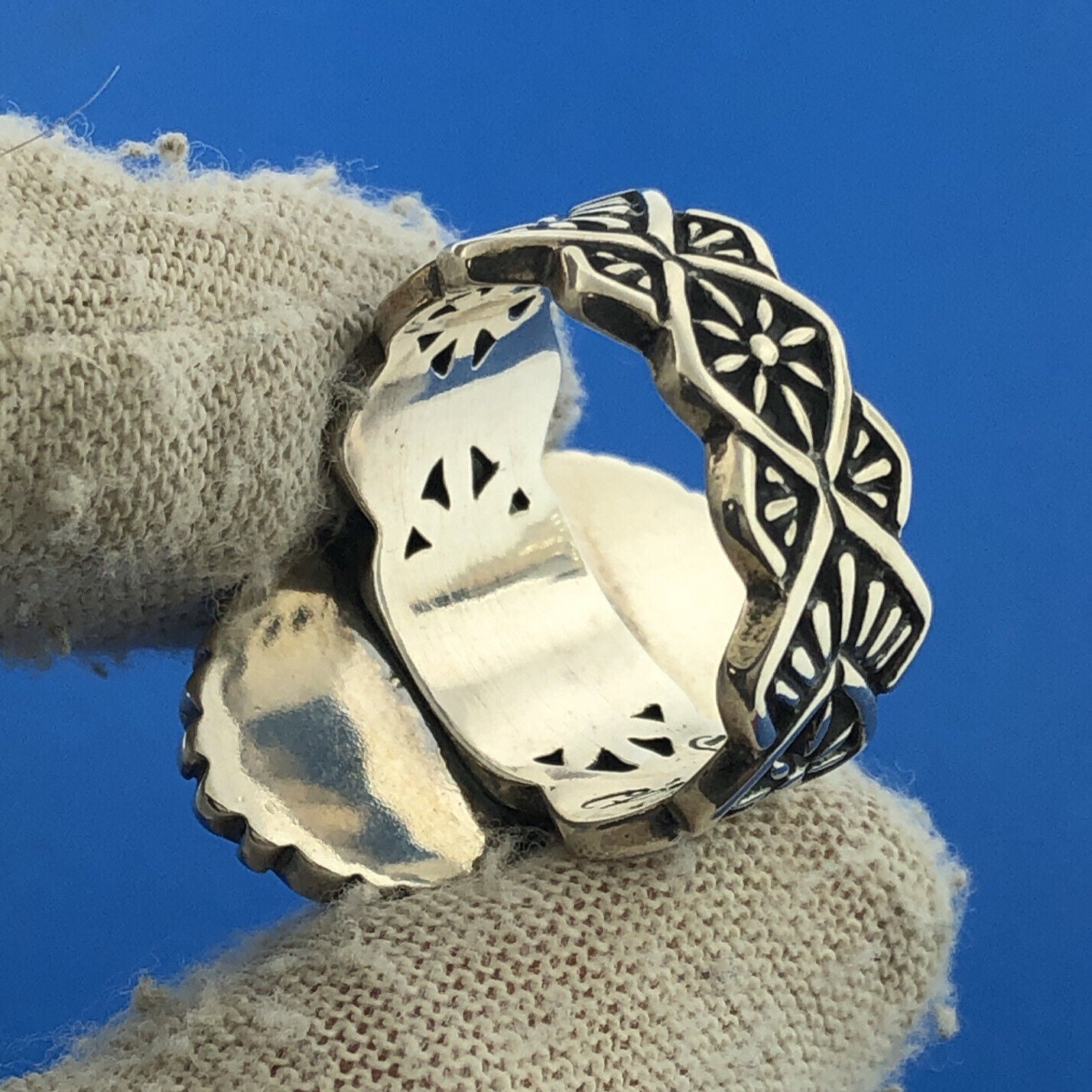 Carolyn Pollack Sterling Silver 925 Turquoise Amethyst Coral Finger Ring Size 7