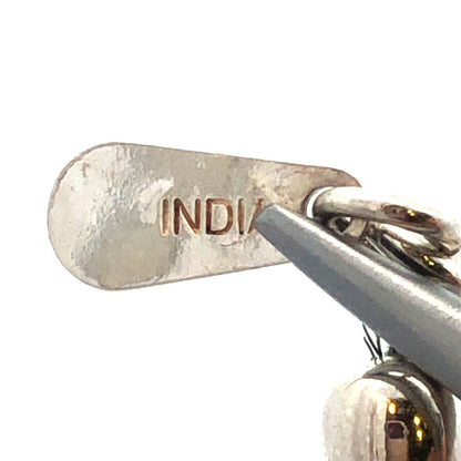 Designer 925 Sterling Silver Orange Carnelian Beaded Statement Bracelet