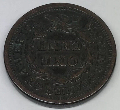 1846 Braided Hair Large Cent Small Date Early American Copper Coinage Brown