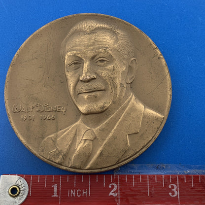 1968 Walt Disney Productions 1901-1966 Mickey Mouse Castle Bronze Medal Rare