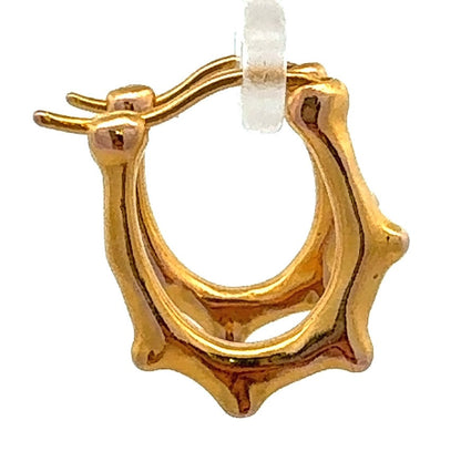 Designer Uno De 50 Bronzed Toned Bamboo Nodule Oval Hoops