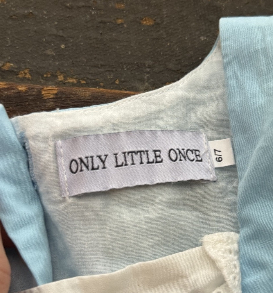 Only Little Once Size 6/7 Girls Blue Disney Princess Cinderella Dress Top