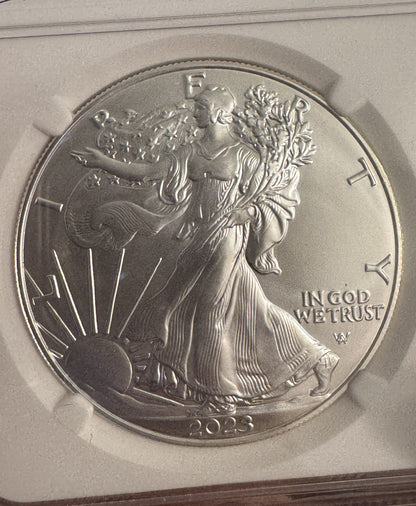 2023 American Silver Eagle U.S. Invention Series Satellite 1 Oz NGC MS70