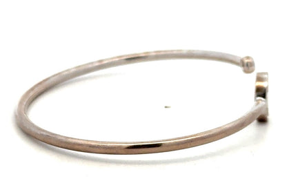 Louis Vuitton 18K White Gold Diamond Idylle Blossom Twist Open Bangle Bracelet