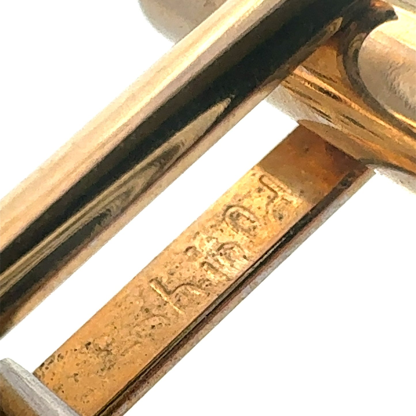 Vintage Designer Dante Gold Tone Inner Watch Movement Round Cufflinks