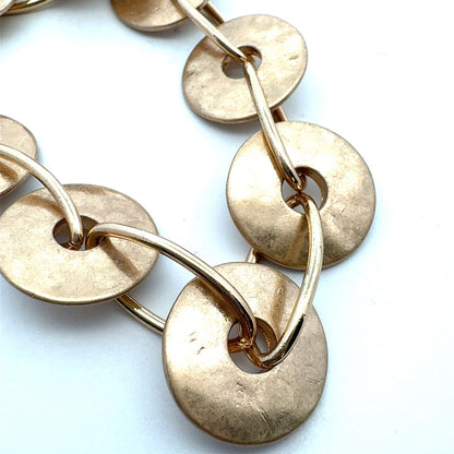 Robert Lee Morris RLM SOHO Gold Tone Lot Of 2 Hammered Link Chain Bracelets