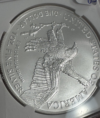 2023 American Silver Eagle U.S. Invention Series Vacuum 1 Oz NGC MS70