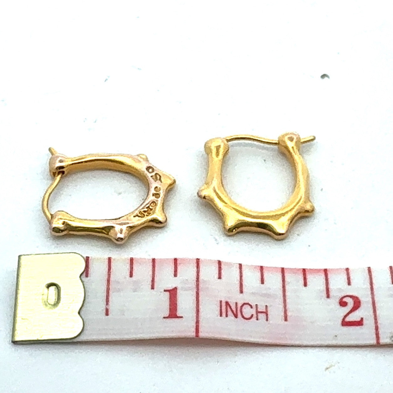 Designer Uno De 50 Bronzed Toned Bamboo Nodule Oval Hoops