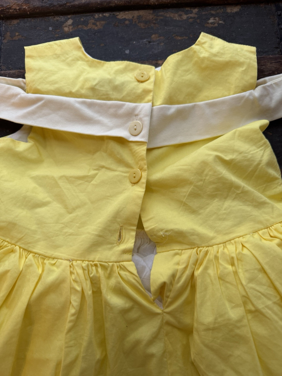 Only Little Once Girls 6/7 Disney Princess Belle 100% Cotton Yellow Dress Top