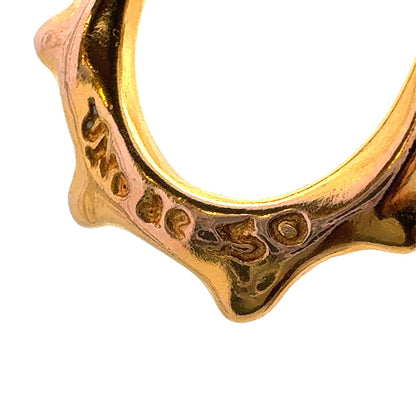 Designer Uno De 50 Bronzed Toned Bamboo Nodule Oval Hoops