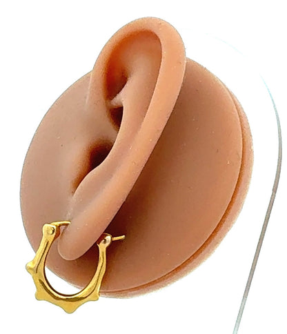 Designer Uno De 50 Bronzed Toned Bamboo Nodule Oval Hoops