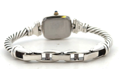 Anne Klein 925 Sterling Silver Mother of Pearl Roman Numerals Cable Watch
