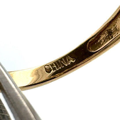 Designer HN 14K Yellow Gold Round Baguette Diamond Wedding Anniversary Band Ring
