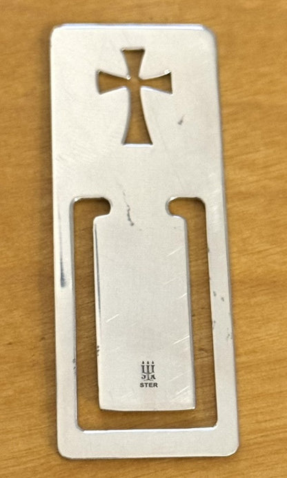 James Avery 925 Sterling Silver Crosslet Cut Out Religious Retired Book Mark