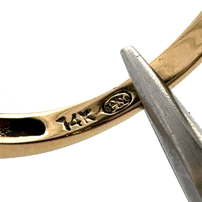 Designer HN 14K Yellow Gold Round Baguette Diamond Wedding Anniversary Band Ring