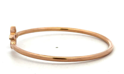 Louis Vuitton 18K Yellow Gold Diamond Flower Open Stackable Bangle Bracelet