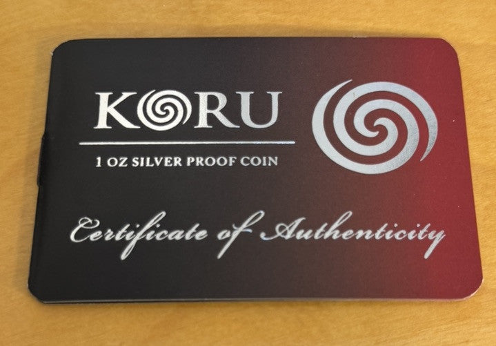2013 New Zealand S $1 Silver Proof Koru Maori Art Coin Original Mint Packaging