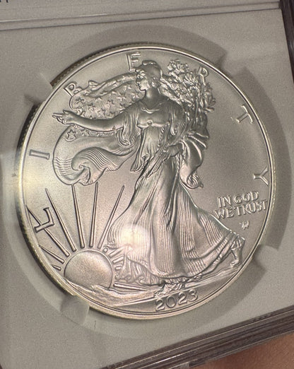 2023 American Silver Eagle U.S. Invention Series Satellite 1 Oz NGC MS70