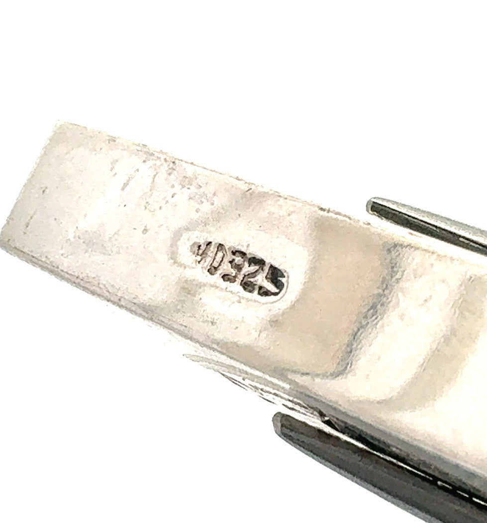 Vintage 925 Sterling Silver Triangle Aztec Etched Perfume Stick Bottle