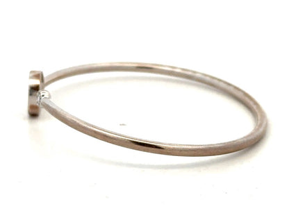 Louis Vuitton 18K White Gold Diamond Idylle Blossom Twist Open Bangle Bracelet