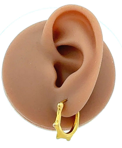 Designer Uno De 50 Bronzed Toned Bamboo Nodule Oval Hoops