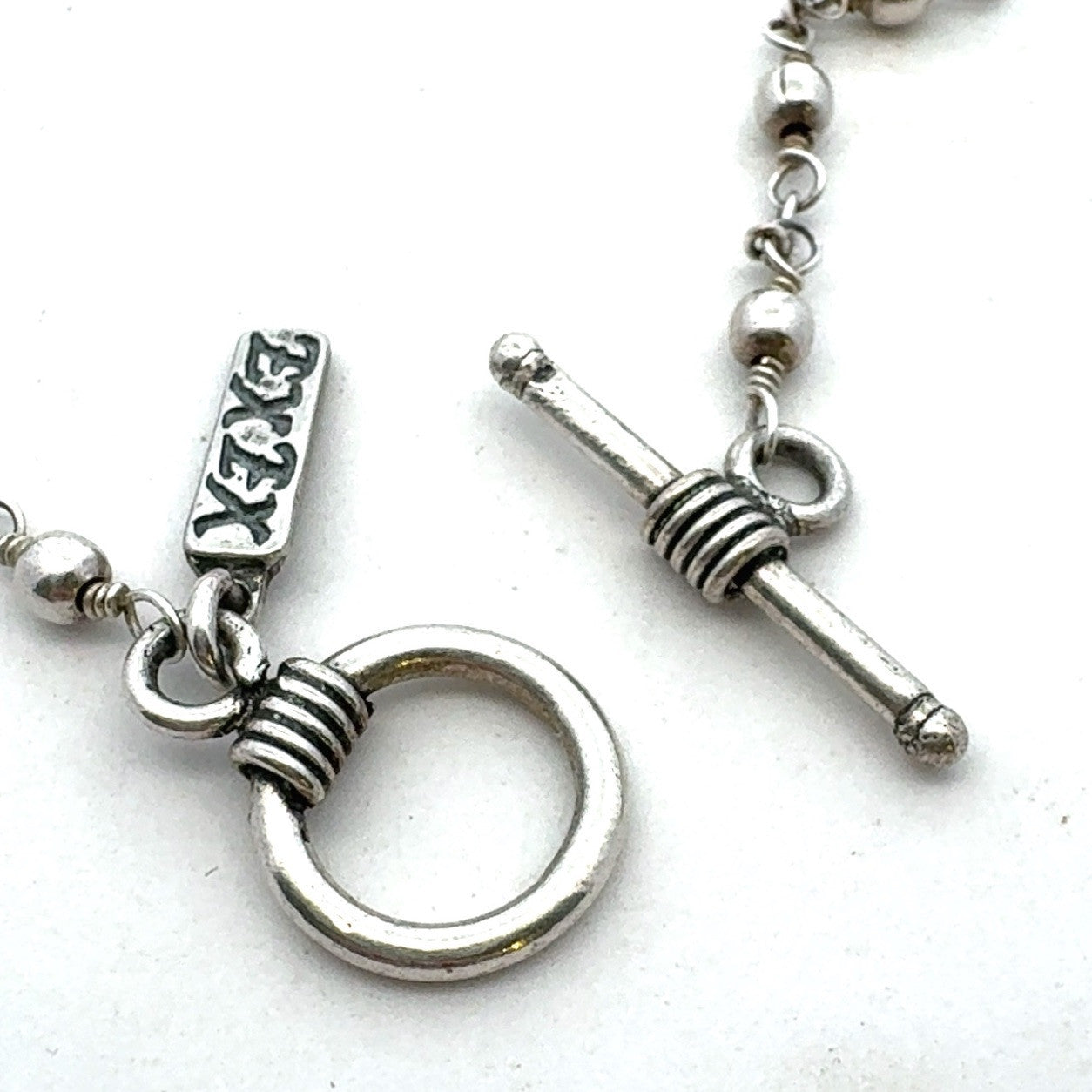 Designer Exex Claudia Agudelo 925 Sterling Silver Moonstone Station Necklace